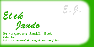 elek jando business card